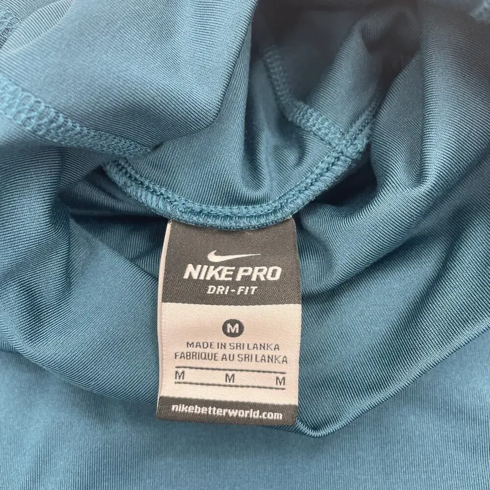 NIKE Pro Hyperwarm Infinity Training Top Womens Size M Shirt Dark Teal 620415